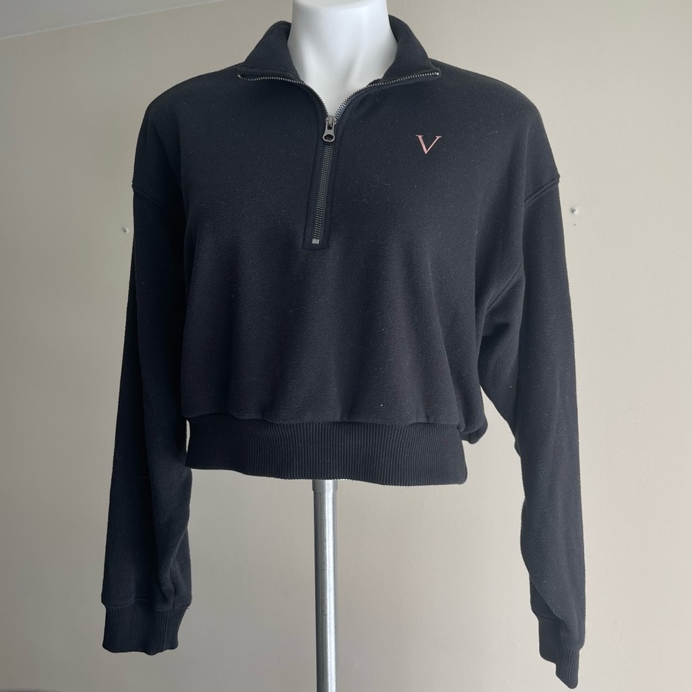 Victoria's Secret Cropped 1/4 Zip Sweatshirt